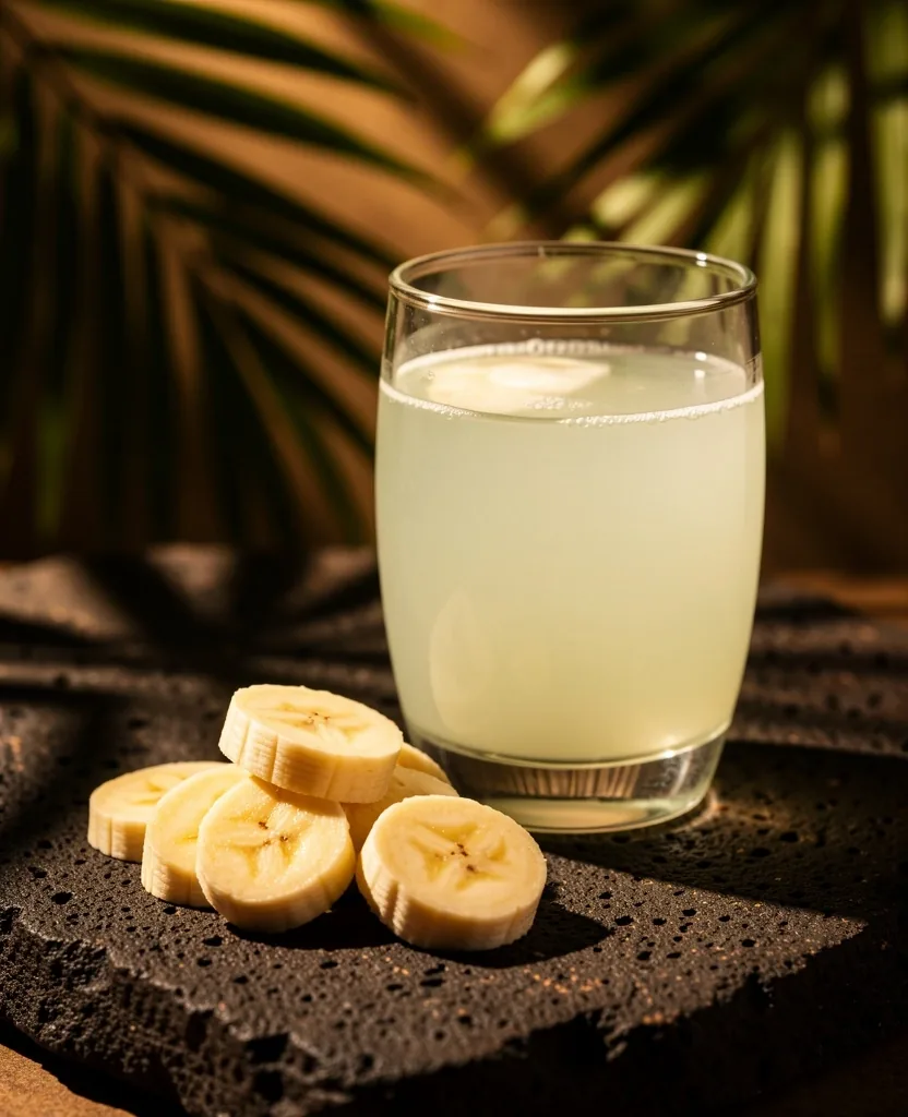 Potassium-rich foods on a dark surface