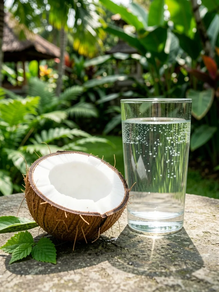Glass of water with mint and lime
