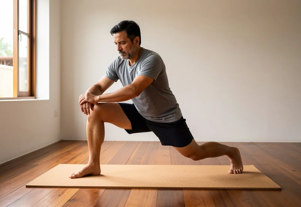 Man doing mobility exercise