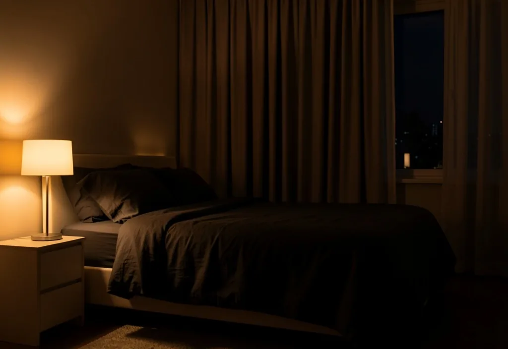 Peaceful bedroom setup for sleep